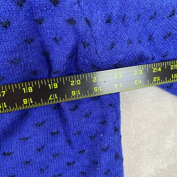 Vintage Tally-Ho Womens Cardigan Sweater Size XL Wool Knit Cottage Boho Blue - Picture 4 of 7
